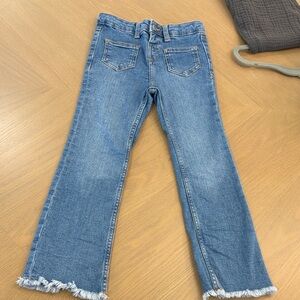 Mango Kids Blue Frayed Hem Jeans